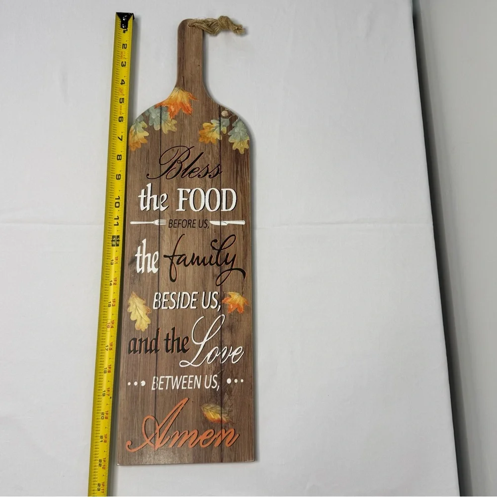 Fall Decorative Hanging Plaque Sign Wall Hanging Decor Wine Bottle